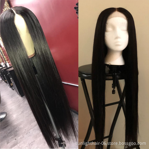 Sunlight Raw Virgin indian human hair with baby hair 13x4 lace front wig wave wig human hair curly wig for woman